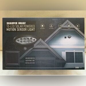 Sharper Image 10-LED Solar Powered Motion Sensor Light Weatherproof Outdoor